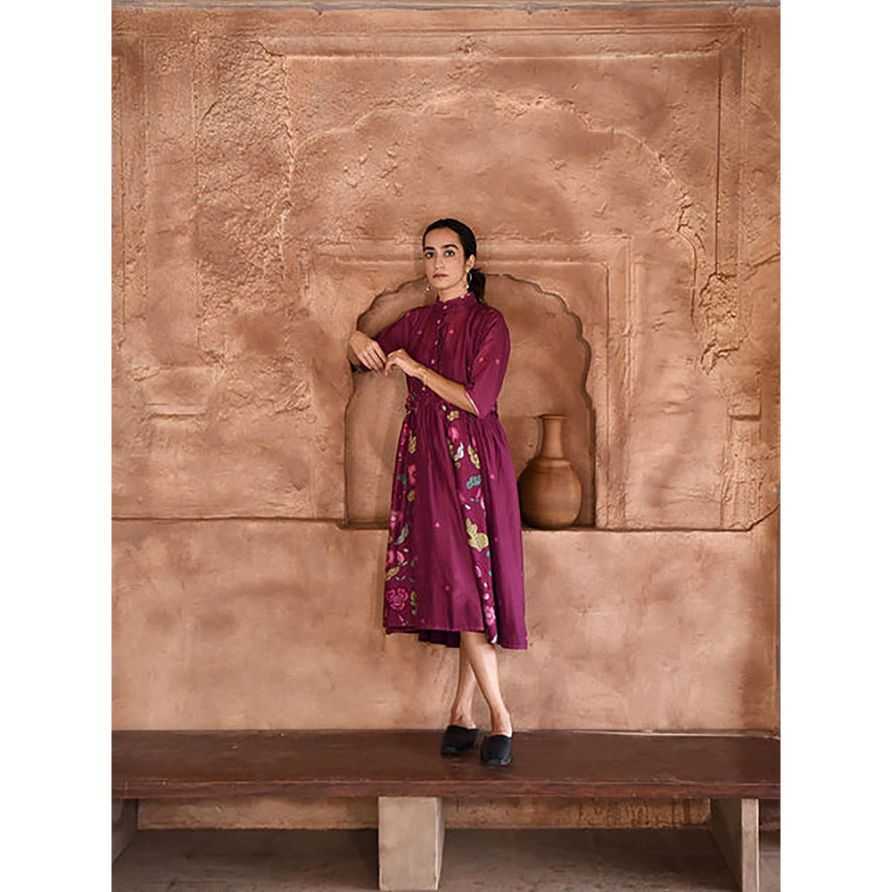 Taro India Mahogany Dress with Slip