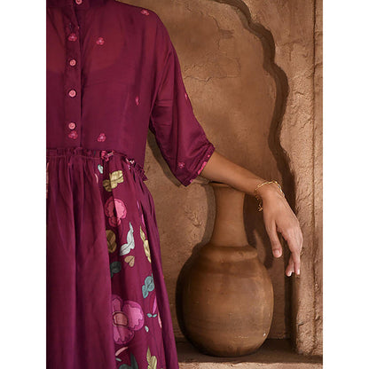 Taro India Mahogany Dress with Slip
