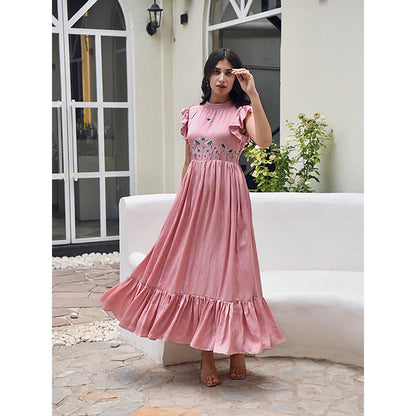 Taro India Coral Pink Dress