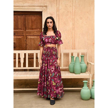 Taro India Merlot Wine Crop Top