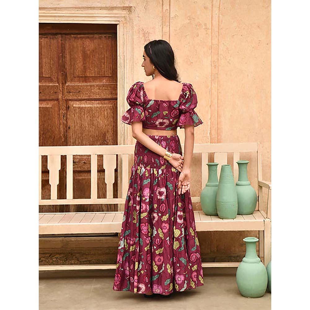 Taro India Merlot Wine Crop Top