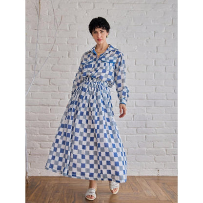 Taro India Blue Pixel Blue Skirt