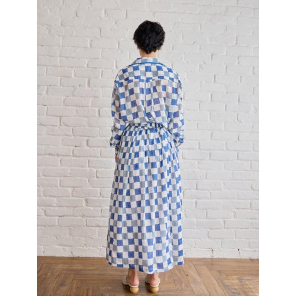 Taro India Blue Pixel Blue Skirt