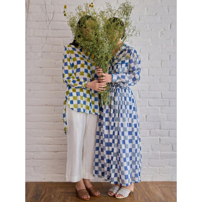 Taro India Blue Pixel Blue Skirt