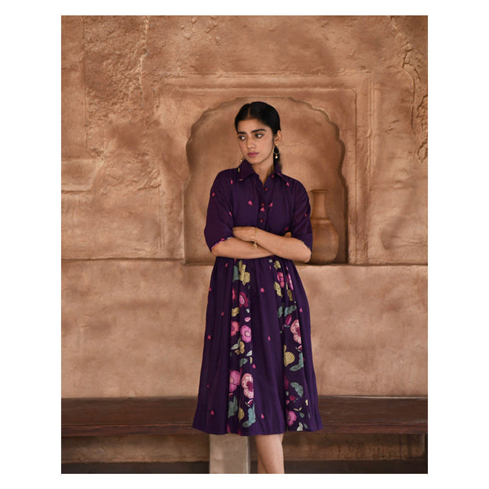 Taro India Mulberry Dress With Slip
