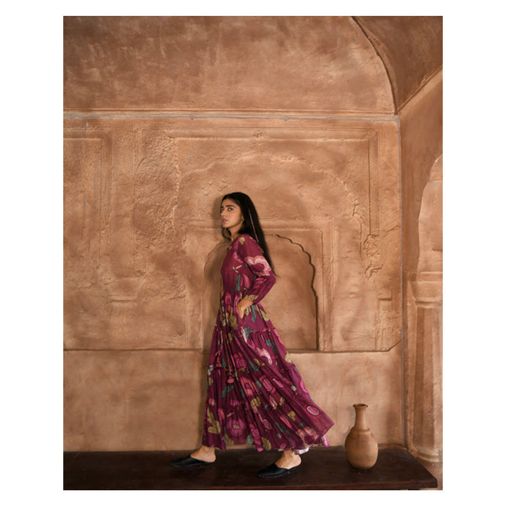Taro India Plum Garden Dress