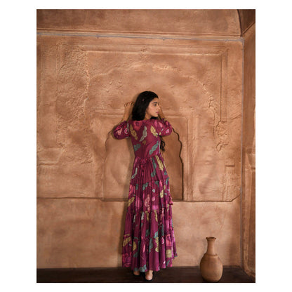 Taro India Plum Garden Dress