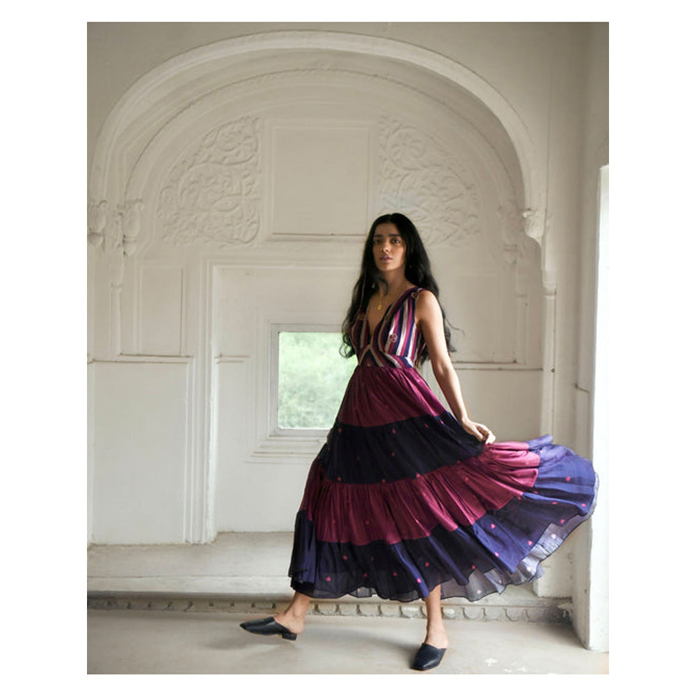 Taro India Bloomy Merlot Dress