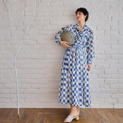 Taro India Blue Pixel Co-Ord Set