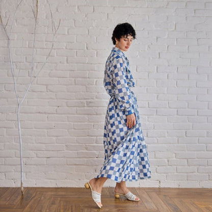 Taro India Blue Pixel Co-Ord Set