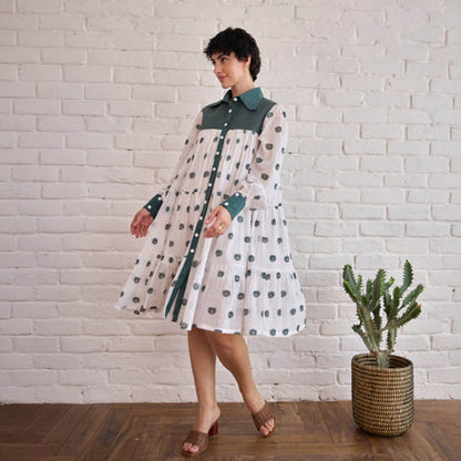 Taro India Forest Meadow Knee Length Dress