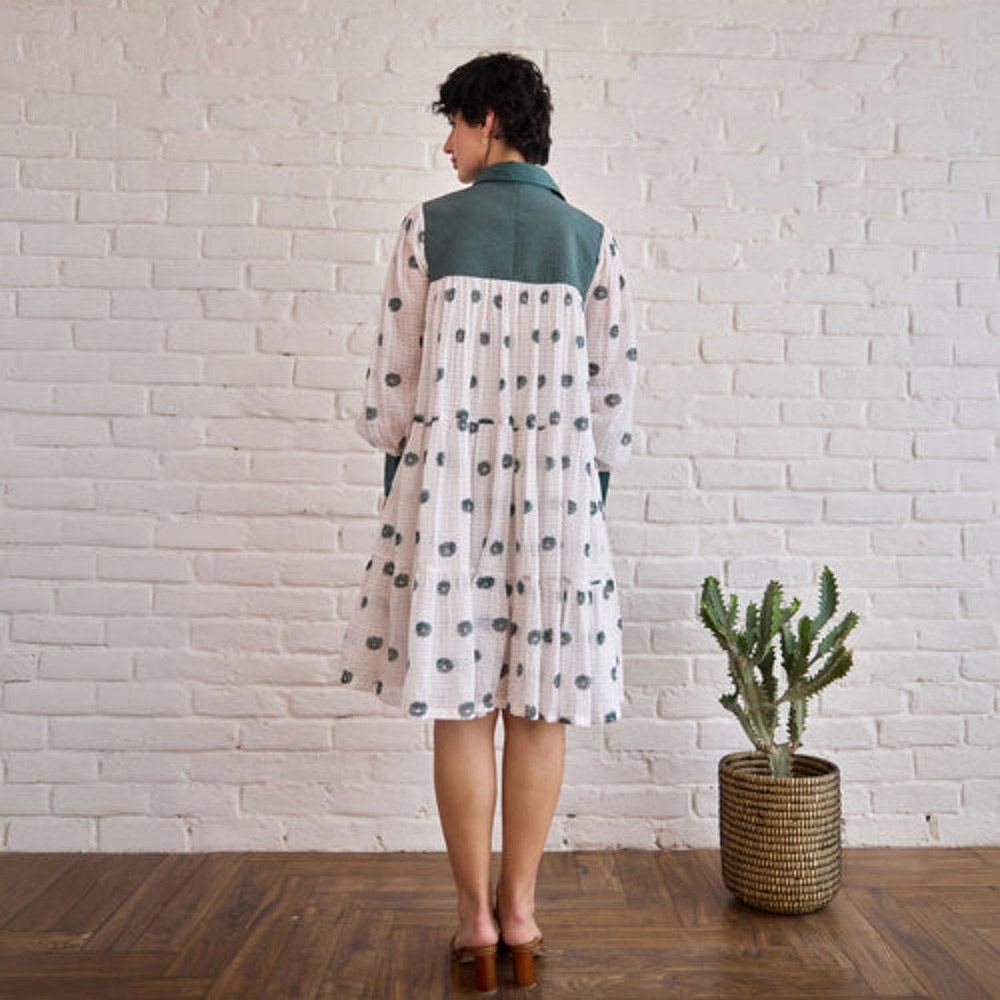 Taro India Forest Meadow Knee Length Dress