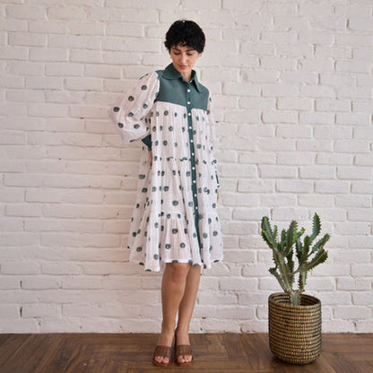 Taro India Forest Meadow Knee Length Dress