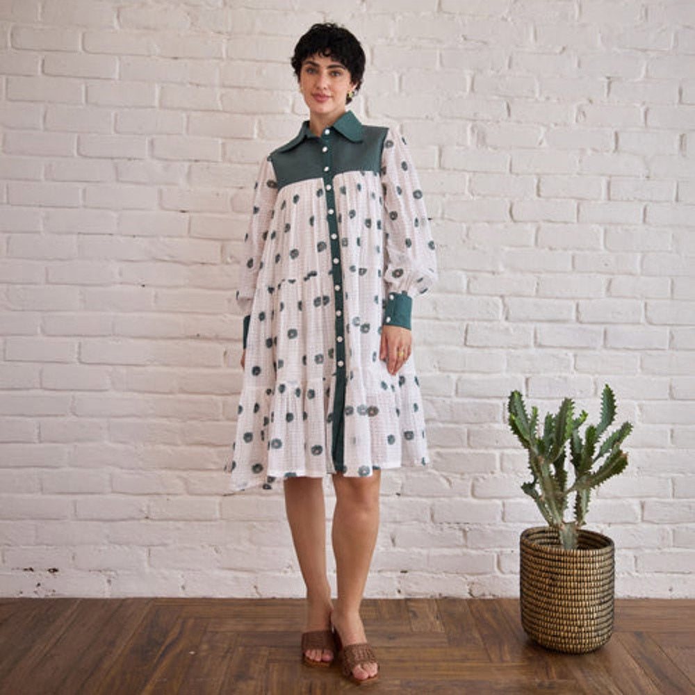 Taro India Forest Meadow Knee Length Dress