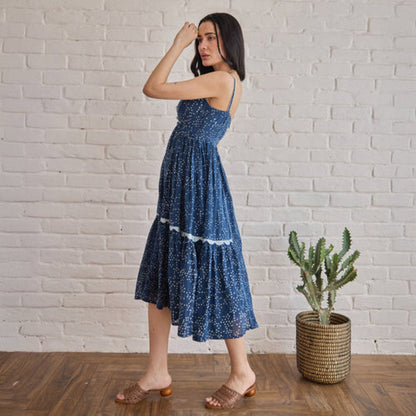 Taro India Starlit Indigo Midi Dress