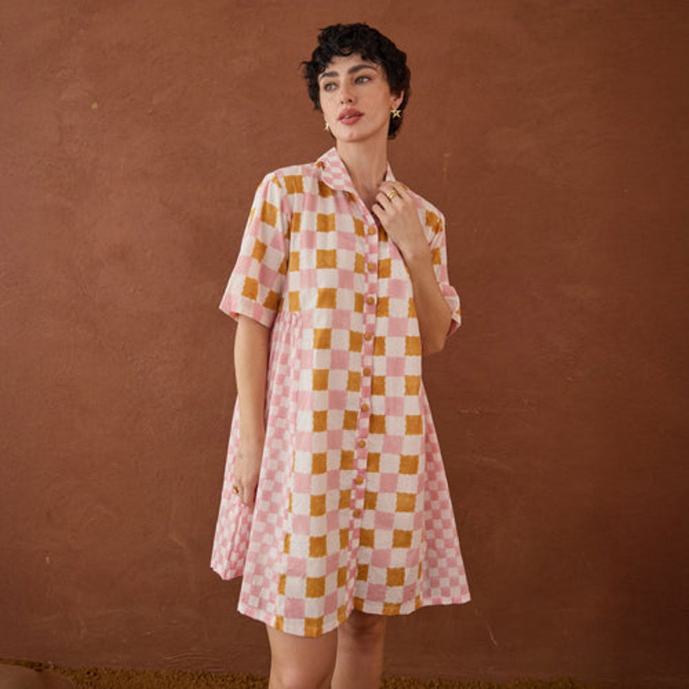 Taro India Bubble-gum Mini Dress