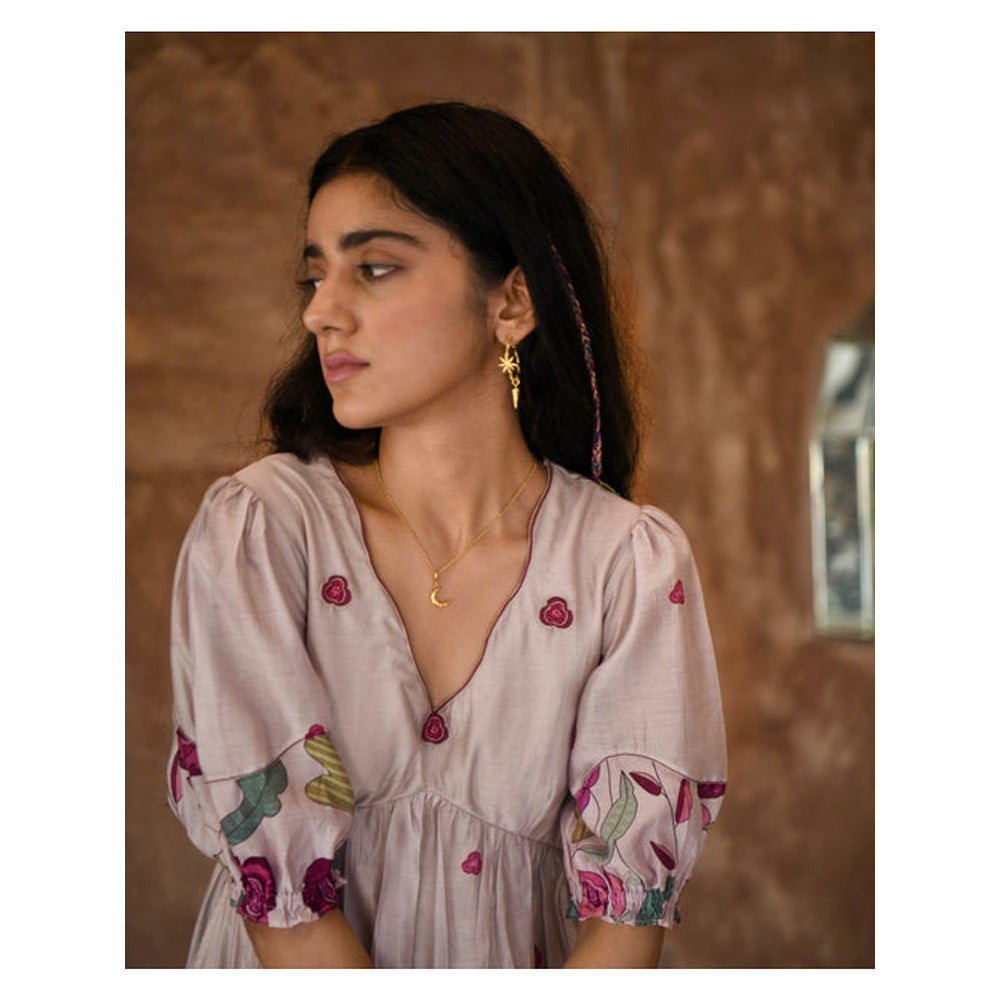 Taro India Cloudy Grey Maxi Dress