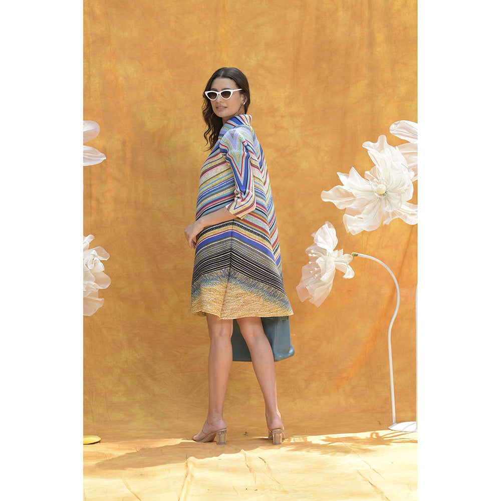 TASUVURE Multi-Colour Colour Me Up Striped Mini Dress
