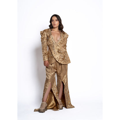 TATWAMM Golden Pant with Jacket (Set of 2)