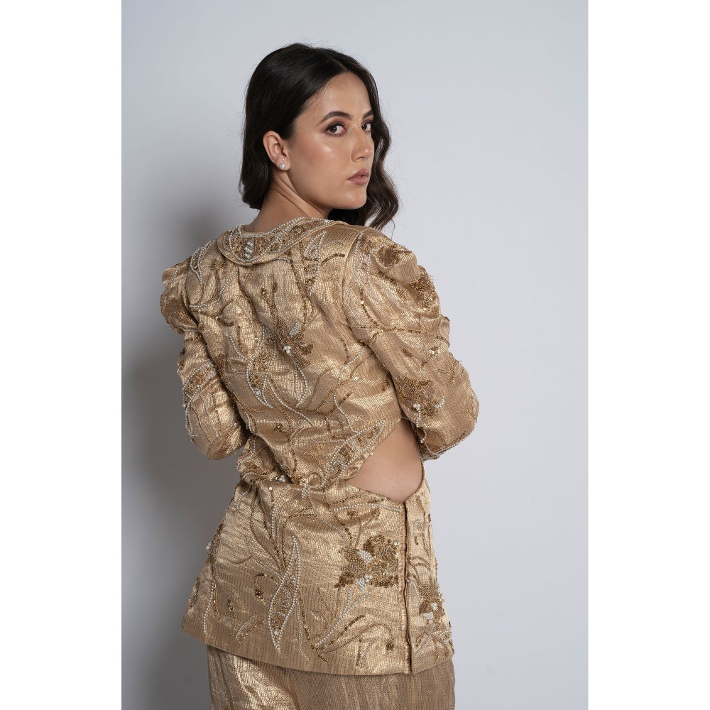 TATWAMM Golden Pant with Jacket (Set of 2)