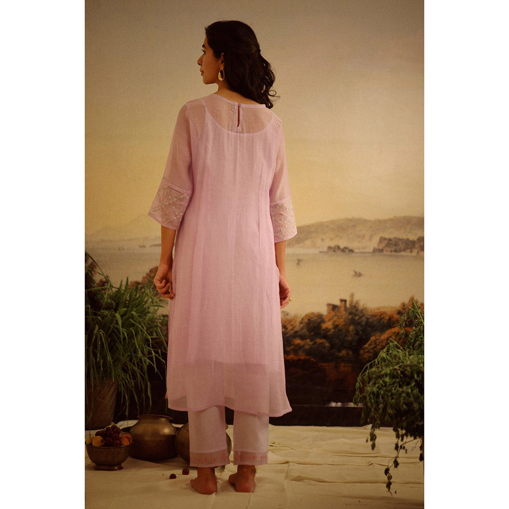 Tatwa Designs Levander Cross Buti Kurta (Set of 3)