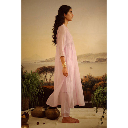 Tatwa Designs Levander Yoke Jaal Kurta (Set of 3)