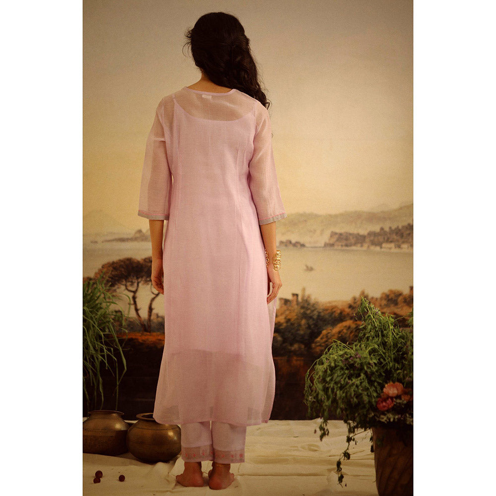 Tatwa Designs Levander Yoke Jaal Kurta (Set of 3)