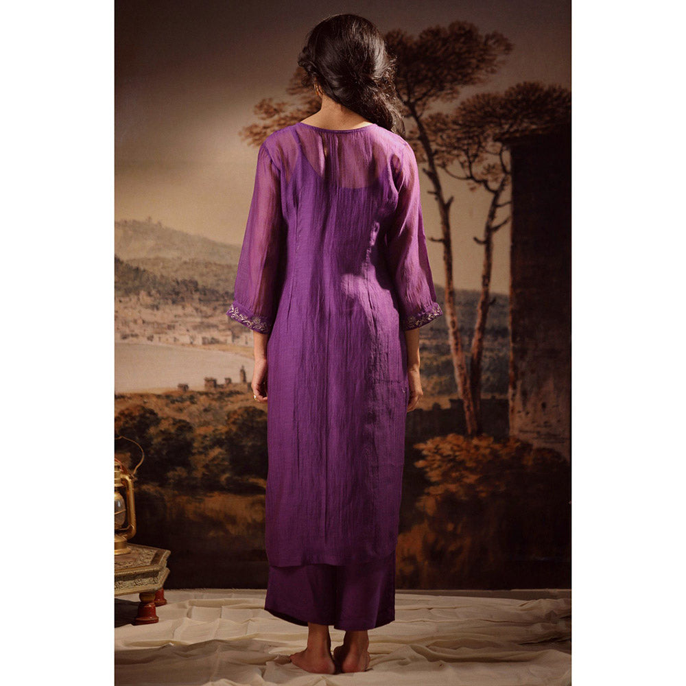 Tatwa Designs Purple Midnight Kurta (Set of 3)