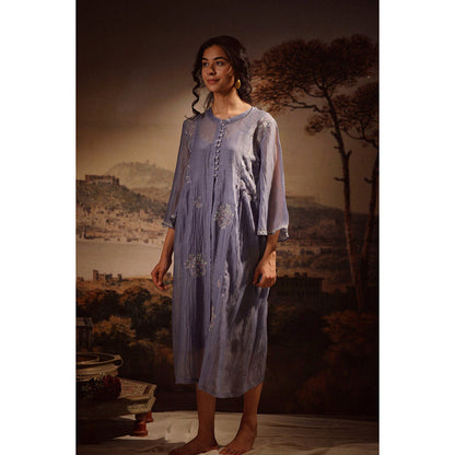 Tatwa Designs Midnight Blue Shirt Dress (Set of 2)