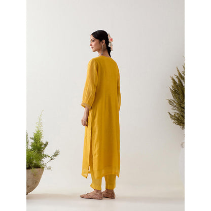 Tatwa Designs Mustard Stardust Kurta with Pant (Set of 2)