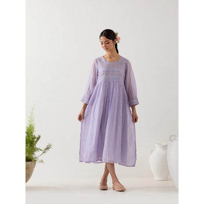 Tatwa Designs Powder Blue Midnight Dress with Slip (Set of 2)