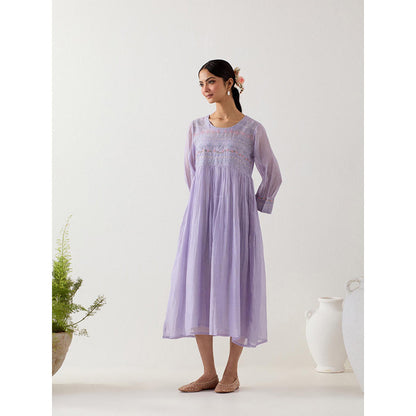 Tatwa Designs Powder Blue Midnight Dress with Slip (Set of 2)