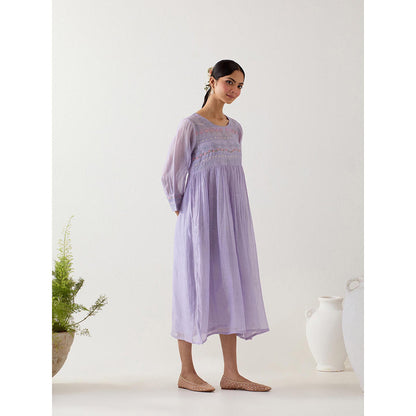 Tatwa Designs Powder Blue Midnight Dress with Slip (Set of 2)