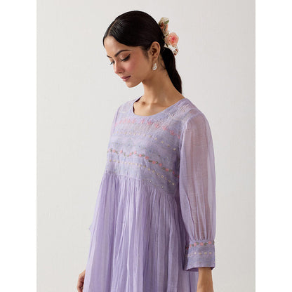 Tatwa Designs Powder Blue Midnight Dress with Slip (Set of 2)