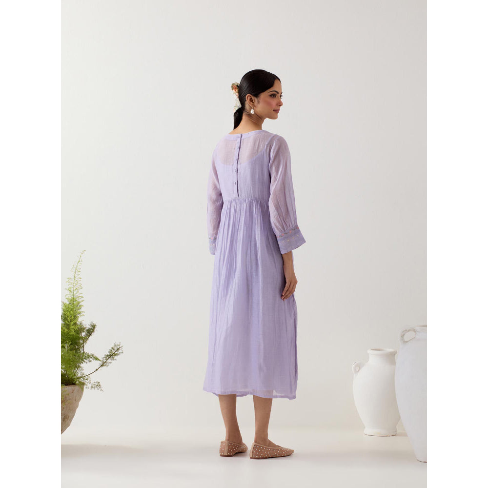 Tatwa Designs Powder Blue Midnight Dress with Slip (Set of 2)