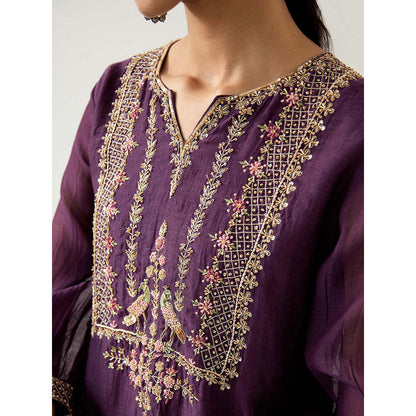 Tatwa Designs Purple Stardust Kurta with Palazzo (Set of 2)