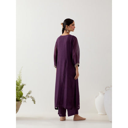 Tatwa Designs Purple Stardust Kurta with Palazzo (Set of 2)