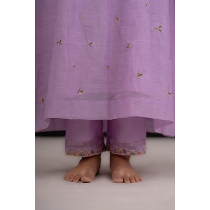 Tatwa Designs Lavender Falling Stars Kurta with Pant and Dupatta (Set of 3)