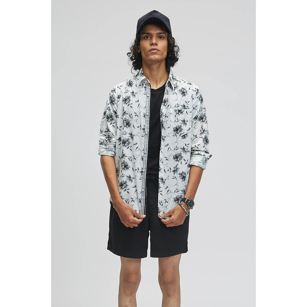 TERRA LUNA Titan Astera Print Casual Shirt