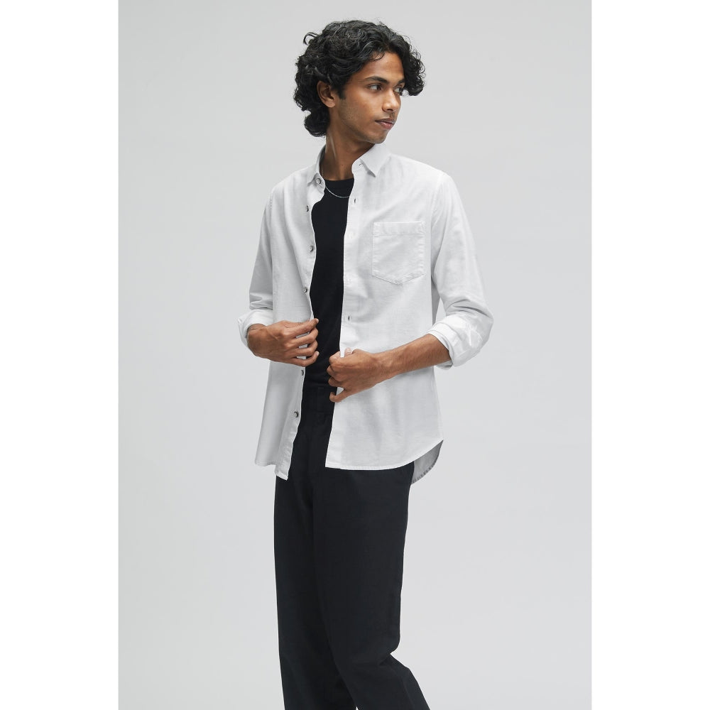 TERRA LUNA Skoll White Casual Shirt