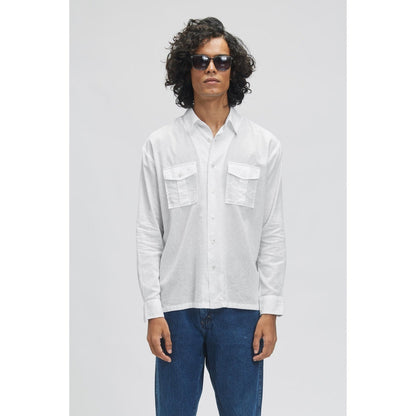 TERRA LUNA Bellatrix White Casual Shirt