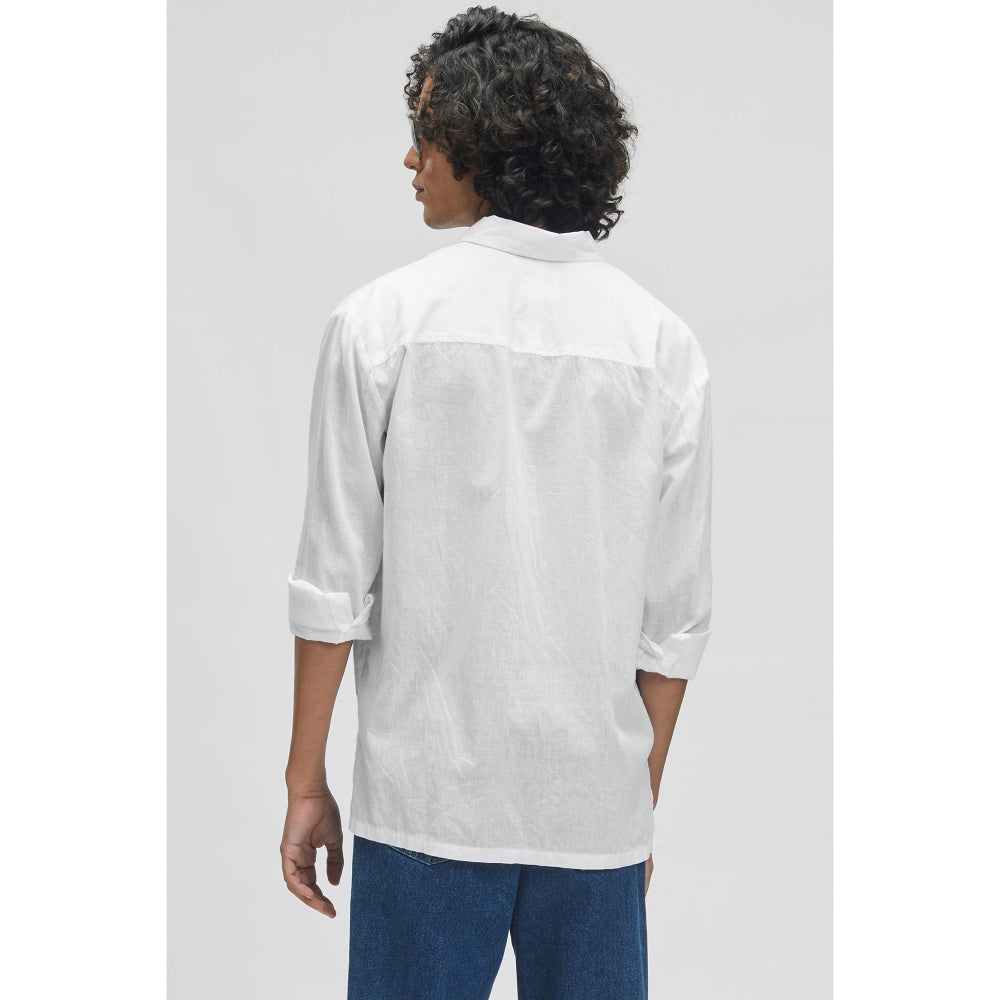 TERRA LUNA Bellatrix White Casual Shirt