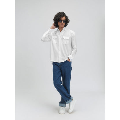 TERRA LUNA Bellatrix White Casual Shirt