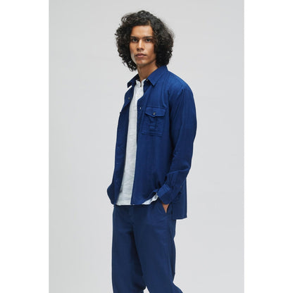 TERRA LUNA Bellatrix Blue Casual Shirt