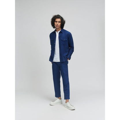 TERRA LUNA Bellatrix Blue Casual Shirt