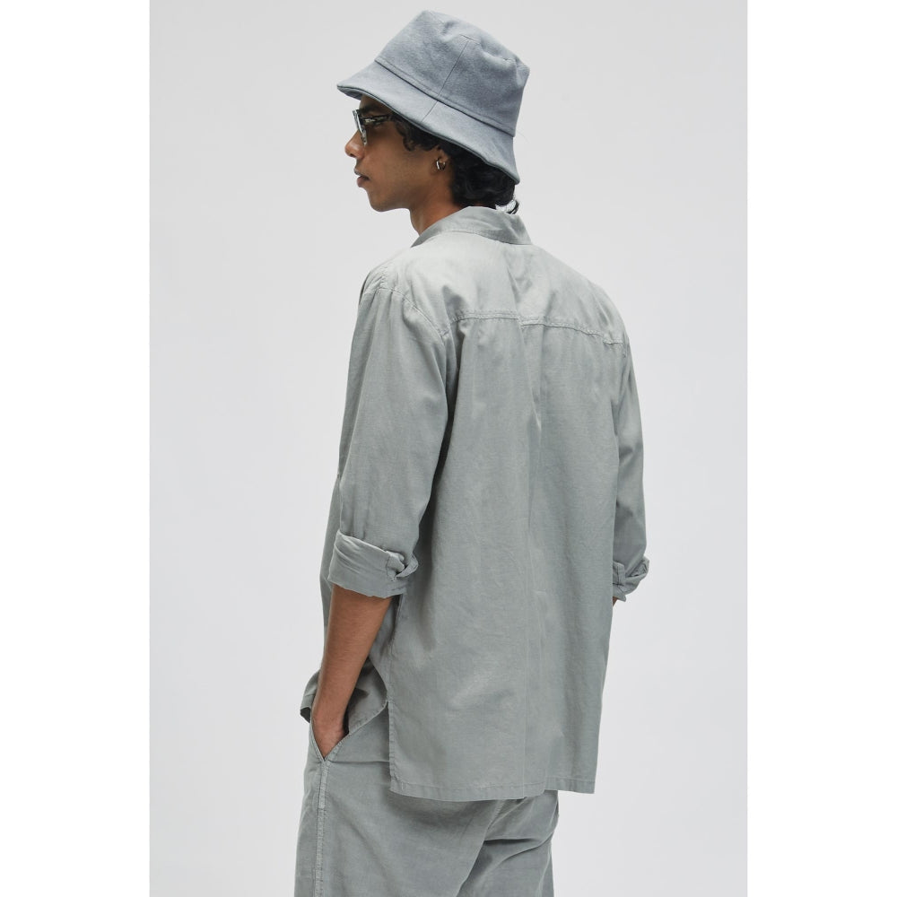 TERRA LUNA Bellatrix Grey Casual Shirt