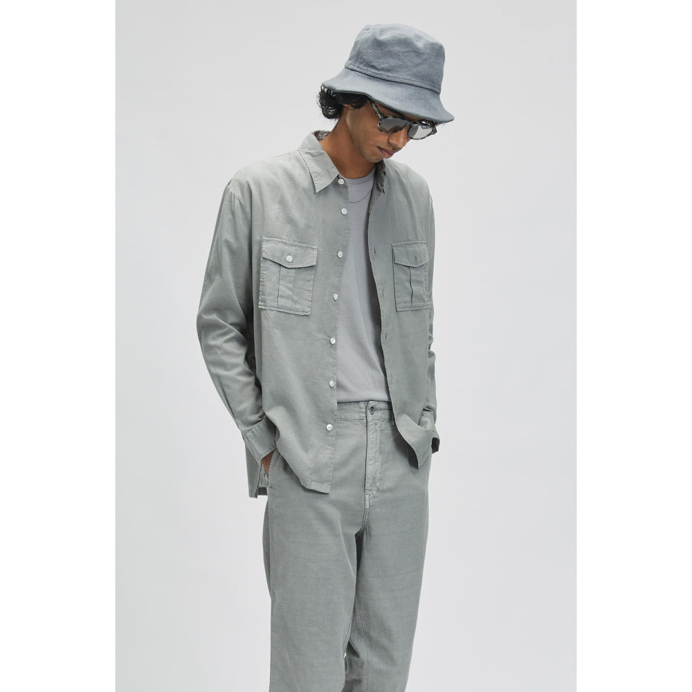 TERRA LUNA Bellatrix Grey Casual Shirt