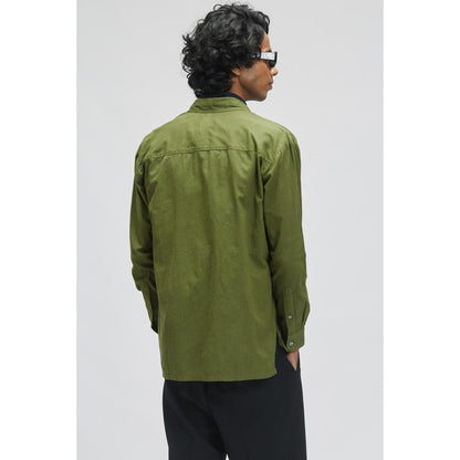 TERRA LUNA Bellatrix Olive Casual Shirt