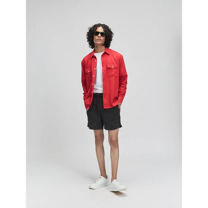 TERRA LUNA Bellatrix Red Casual Shirt