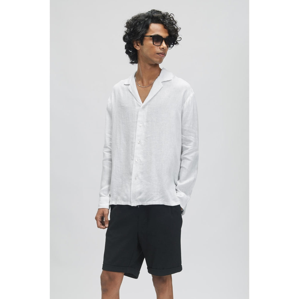 TERRA LUNA Pegasus White Casual Shirt